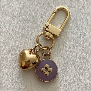 Authentic vintage purple Louis Vuitton flower charm